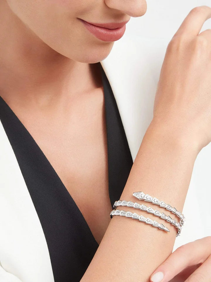 Bob Snake smart Platinum Diamond Bracelet