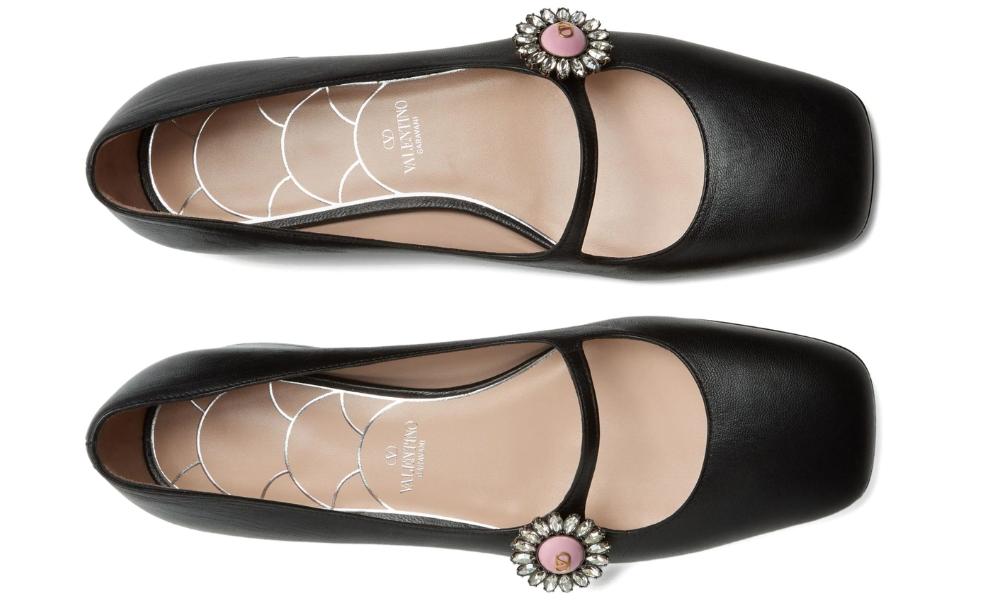 Valentino Garavani 20mm Mary Jane ballerina "Black"