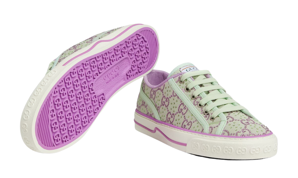 Gucci Tennis 1977 'GG Crystals - Pale Green Lilac'
