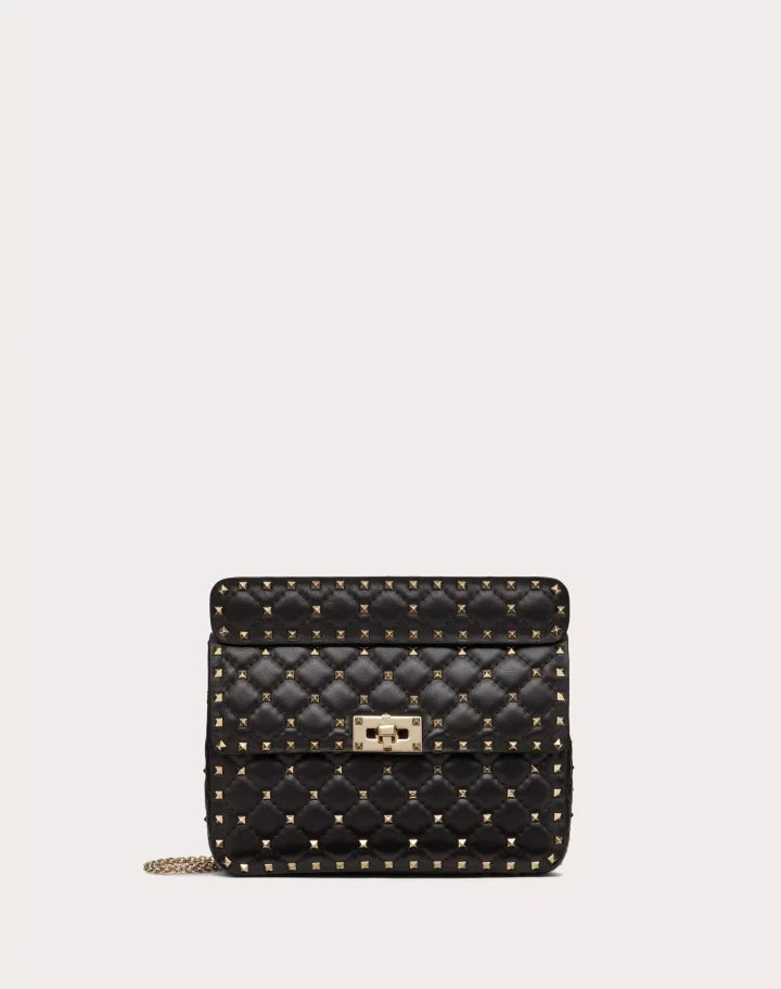 MEDIUM NAPPA ROCKSTUD SPIKE BAG AZURE