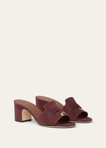 Summer Charms Sandal Suede Goatskin Oxblood