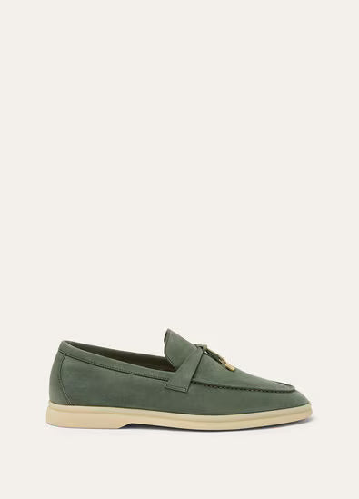 Loro Piana Summer Charms Walk Loafer Green Lagoon