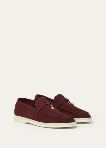 Loro Piana Summer Charms Walk Loafer Oxblood