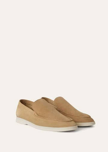 Loro Piana Summer Walk Loafer Light Wood Smoke