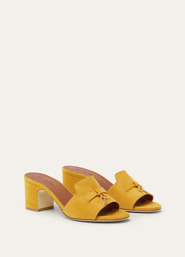 Summer Charms Sandal Suede Goatskin Saffron Tea