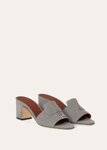Summer Charms Sandal Suede Goatskin Army Gray