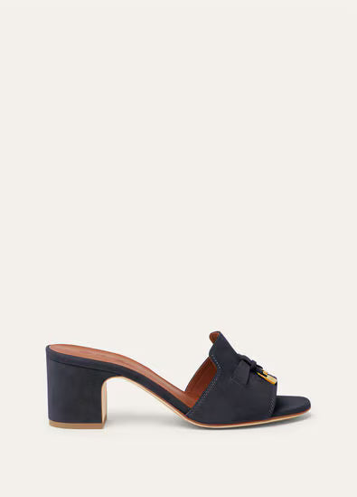 Summer Charms Sandal Suede Goatskin Navy Blue