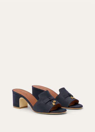 Summer Charms Sandal Suede Goatskin Navy Blue
