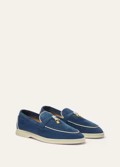 Loro Piana Summer Charms Walk Loafer Ocean Heart