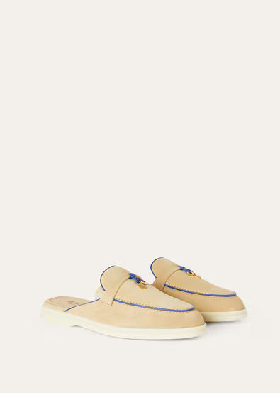 Loro Piana Charms Walk Babouche Loafer Rocky Road