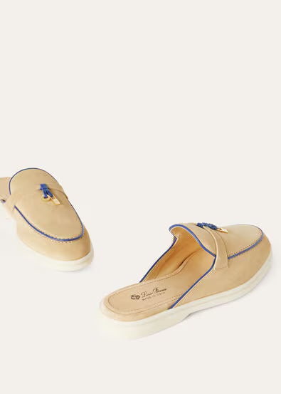 Loro Piana Charms Walk Babouche Loafer Rocky Road