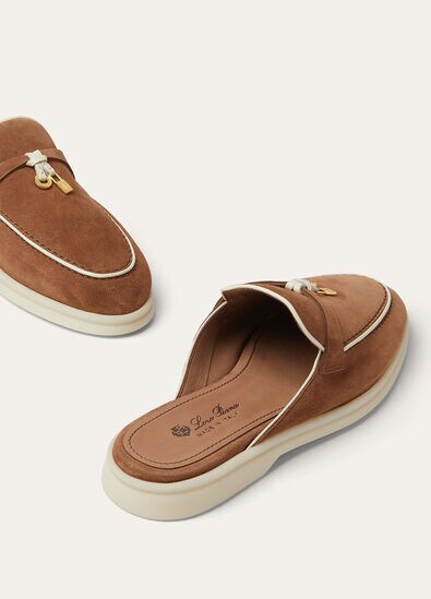 Loro Piana Charms Walk Babouche Loafer Mole