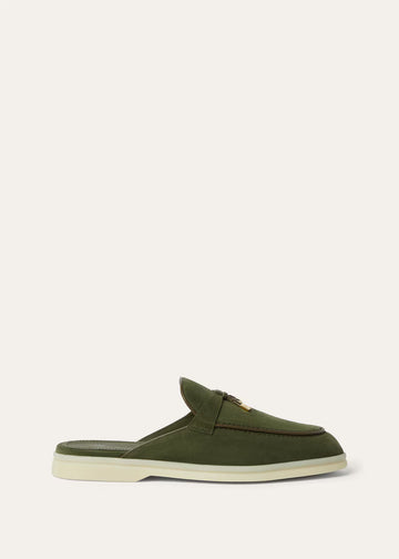 Loro Piana Charms Walk Babouche Loafer Azure Sapphire