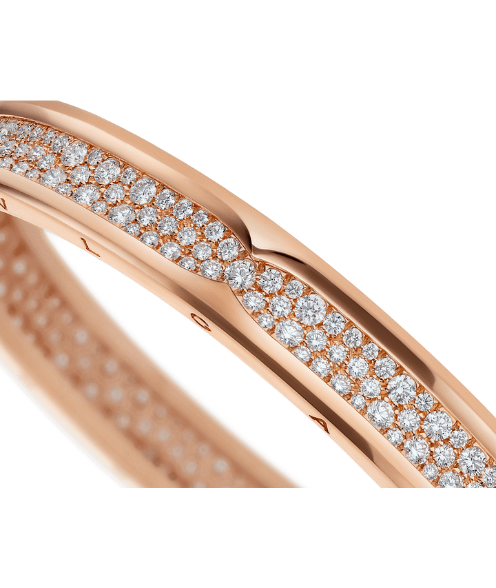 Bob Rollers Cara rose gold bracelet with pavé diamonds