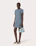 VALENTINO GARAVANI ALLTIME SMALL HANDBAG IN GRAINY CALFSKIN PORCELAIN BLUE