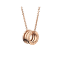 Bob Rollers Adolph necklace with chain and small round pendant in rose gold