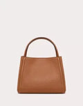 VALENTINO GARAVANI ALLTIME MEDIUM HANDBAG IN GRAINY CALFSKIN ALMOND