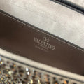 SMALL VALENTINO GARAVANI LOCÒ SHOULDER BAG WITH RHINESTONES
