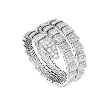 Bob snake Theron white gold bracelet with diamonds