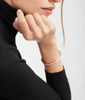 Bob Rollers Cara bracelet in rose gold with white ceramic.
