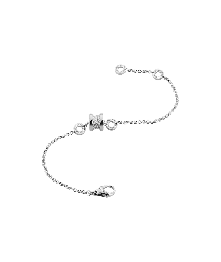 Bob Rollers Cara soft bracelet in white gold with pavé diamonds.