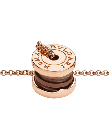 Bob Rollers Adolph necklace with rose gold chain and pendant in rose gold and cermet