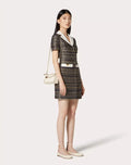 SMALL ROCKSTUD GRAINY CALFSKIN CROSSBODY BAG LIGHT IVORY