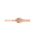 Bob snake Monroe rose gold bangle bracelet set with rubellite eyes