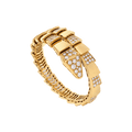 Bob snake Huppert yellow gold bracelet set with diamonds
