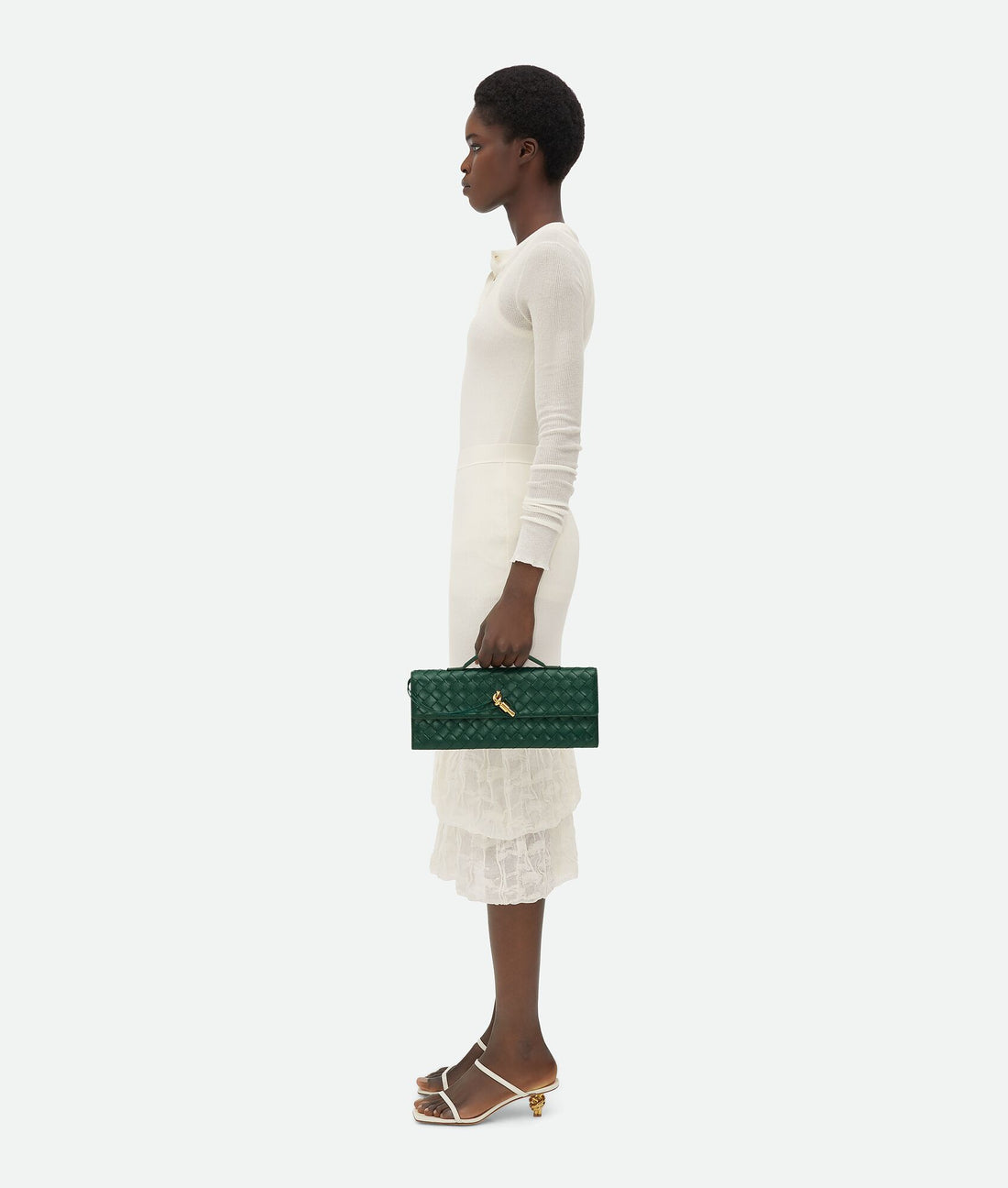BOTTEGA VENETA Long Clutch Andiamo With Handle 741511