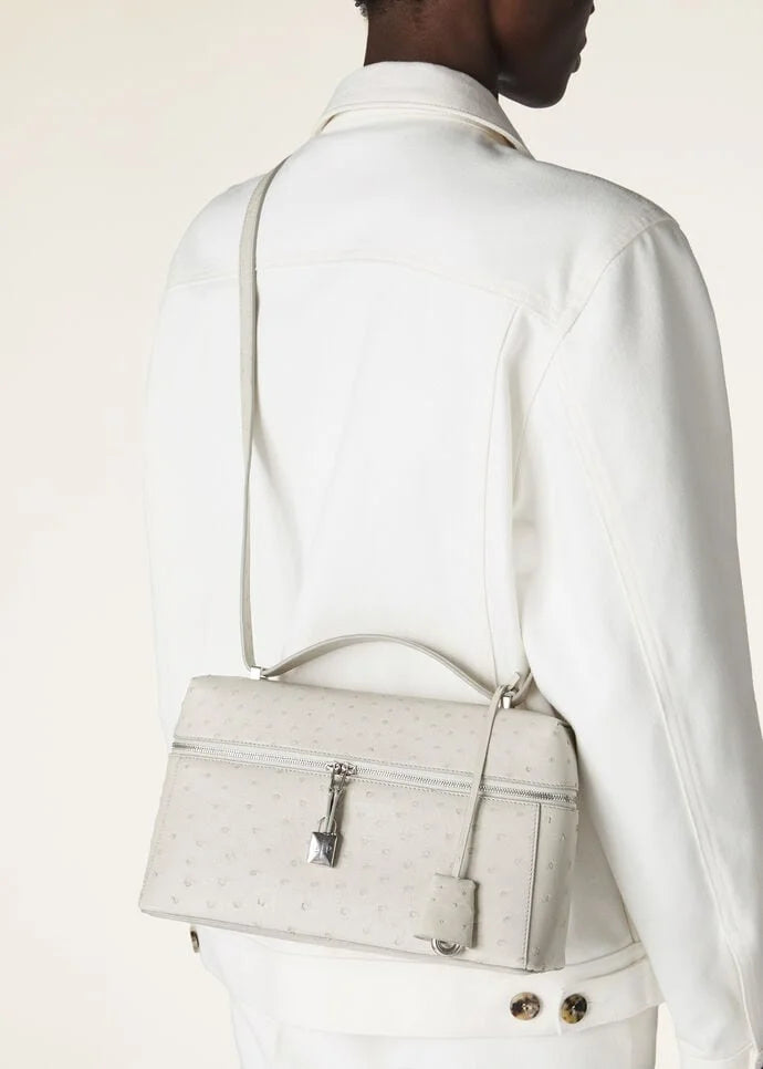Loro Piana Extra Bag L27 Ostrich Leather