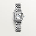 PANTHÈRE DE CARTIER WATCH, SMALL MODEL Small model, quartz movement, steel