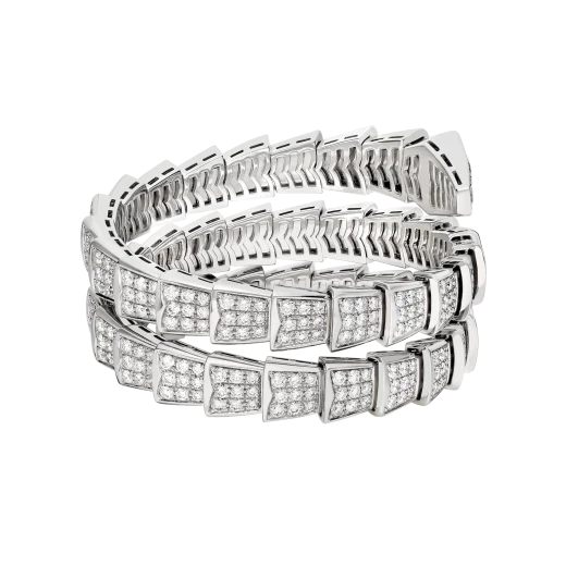 Bob snake Theron white gold bracelet with diamonds