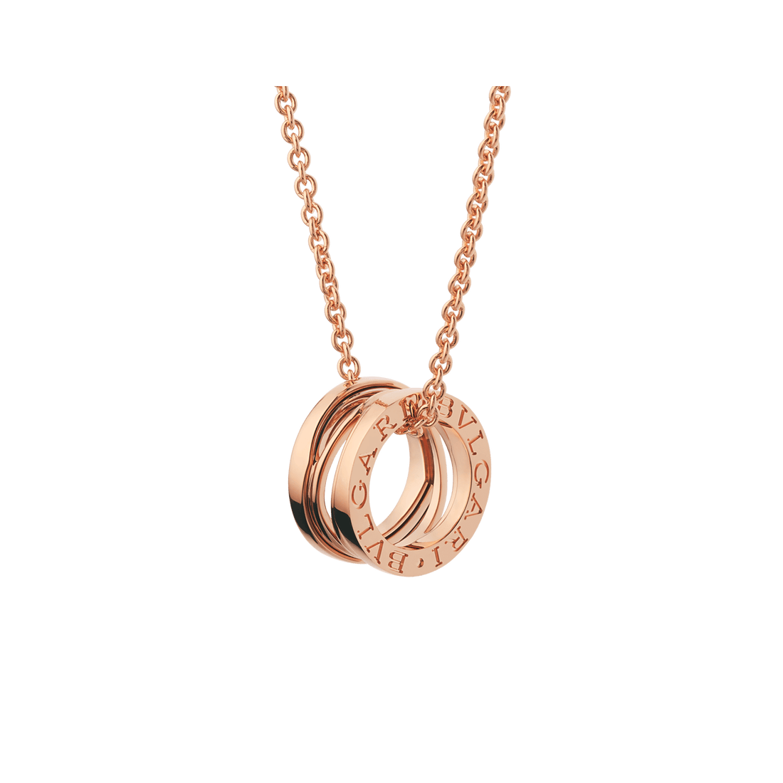 Bob Rollers Adolph necklace with pendant, both in rose gold