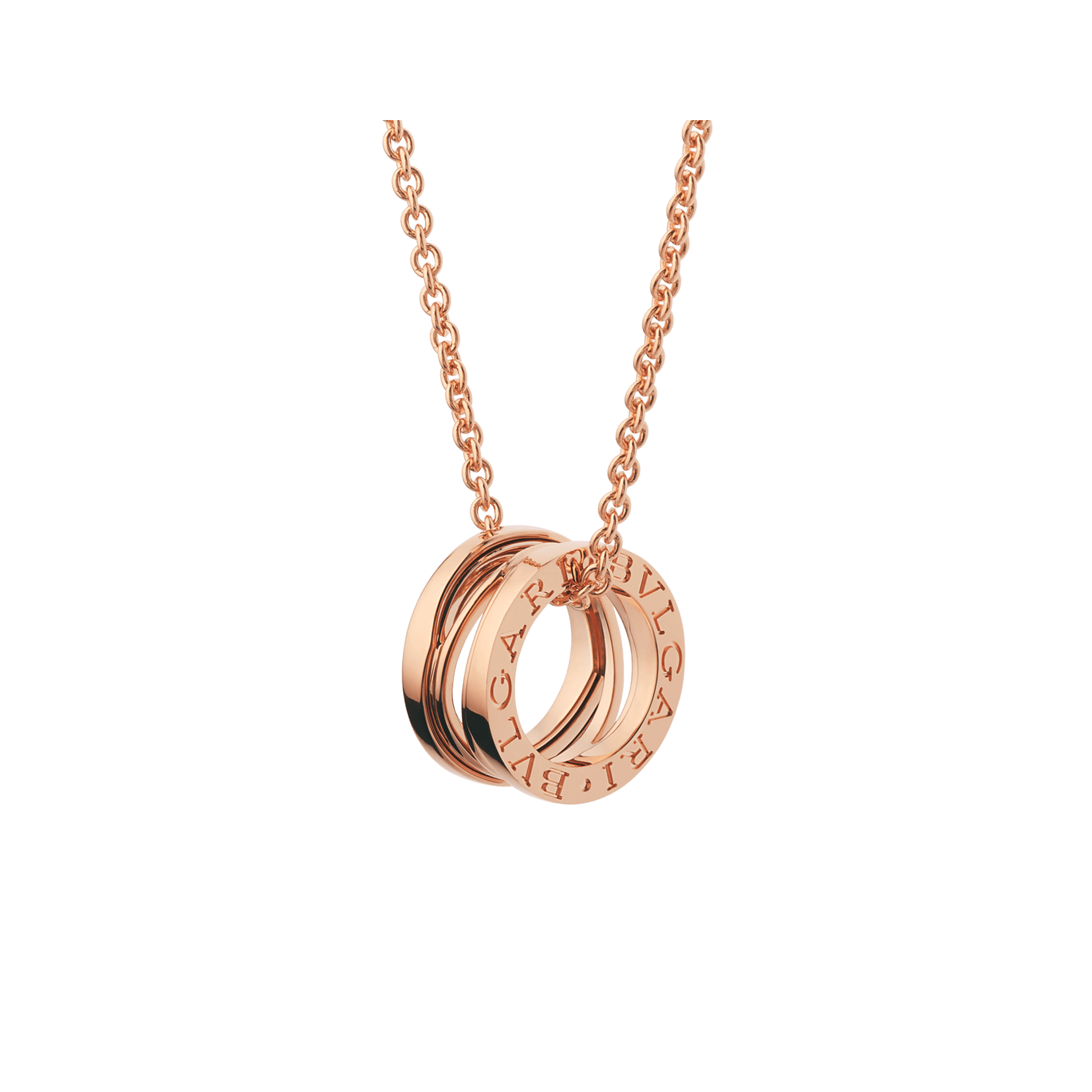 Bob Rollers Adolph necklace with pendant, both in rose gold