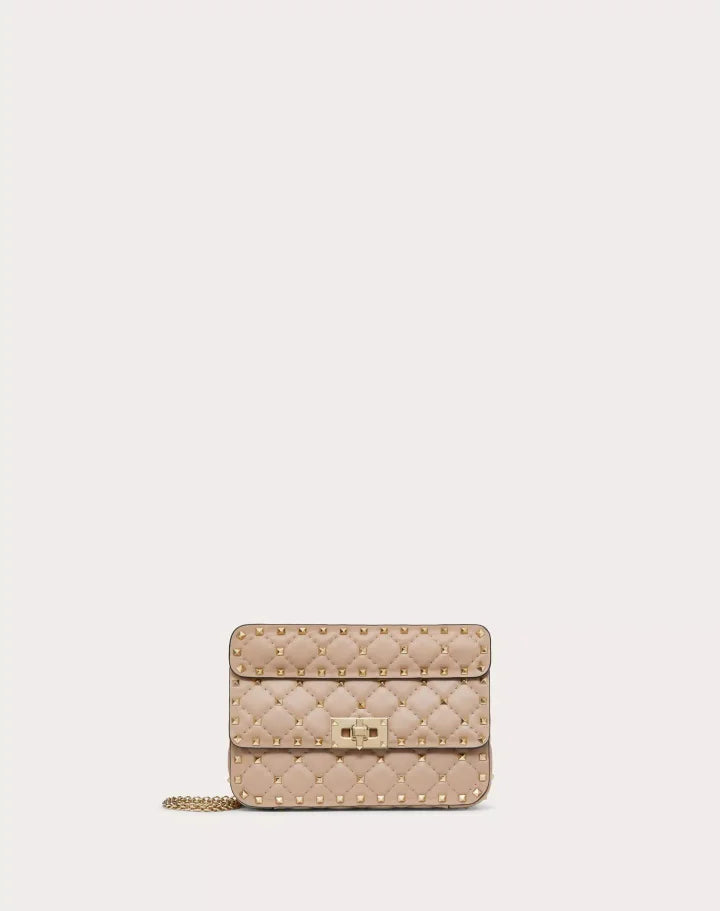 SMALL NAPPA ROCKSTUD SPIKE BAG BLACK