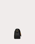 VALENTINO GARAVANI ALLTIME GRAINY CALFSKIN SHOULDER BAG BLACK