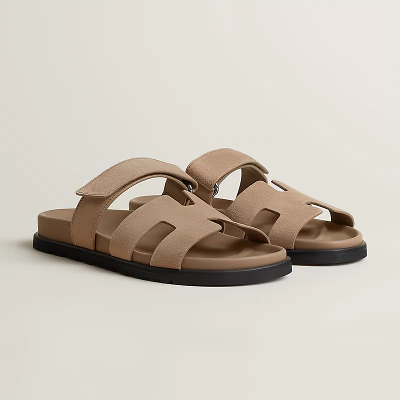 Hermes Chypre sandal beige sable