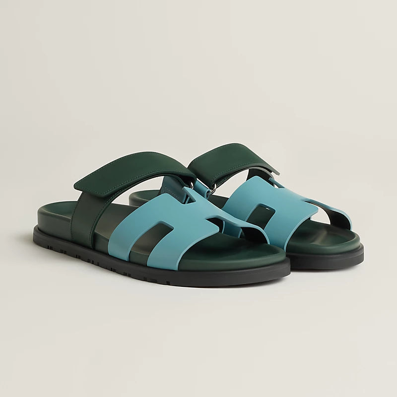 Hermes Chypre sandal bleu citadin / vert bouteille