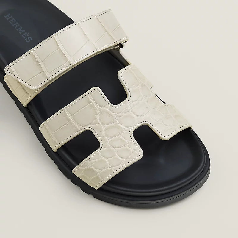 Hermes Chypre sandal beige glaise