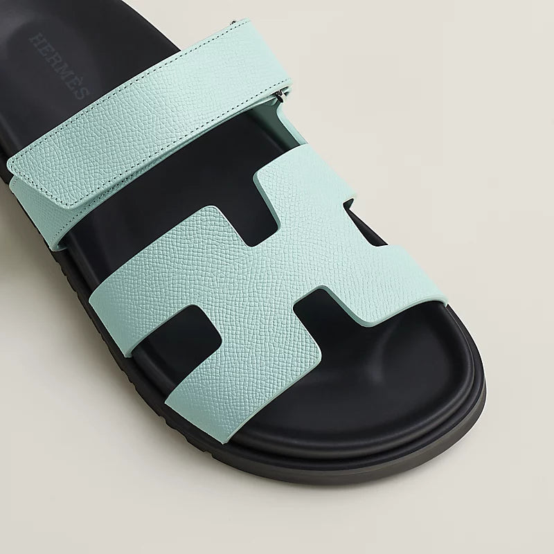 Hermes Chypre sandal bleu cristaux
