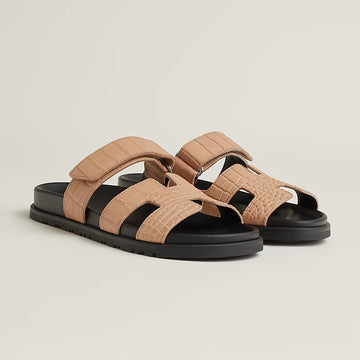 Hermes Chypre sandal beige perlino