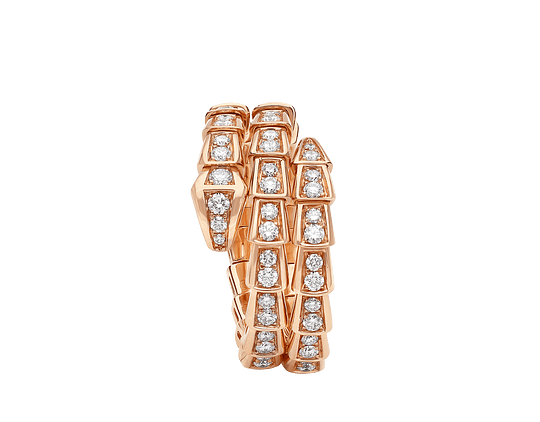 Bob Snake Viper two-coil 18 kt rose gold ring