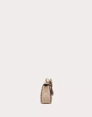SMALL NAPPA ROCKSTUD SPIKE BAG POUDRE