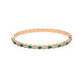 Bob snake Phoebe rose gold bangle bracelet with Diamonds