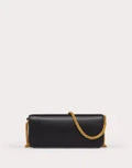 VALENTINO GARAVANI LOCÒ CALFSKIN SHOULDER BAG BLACK