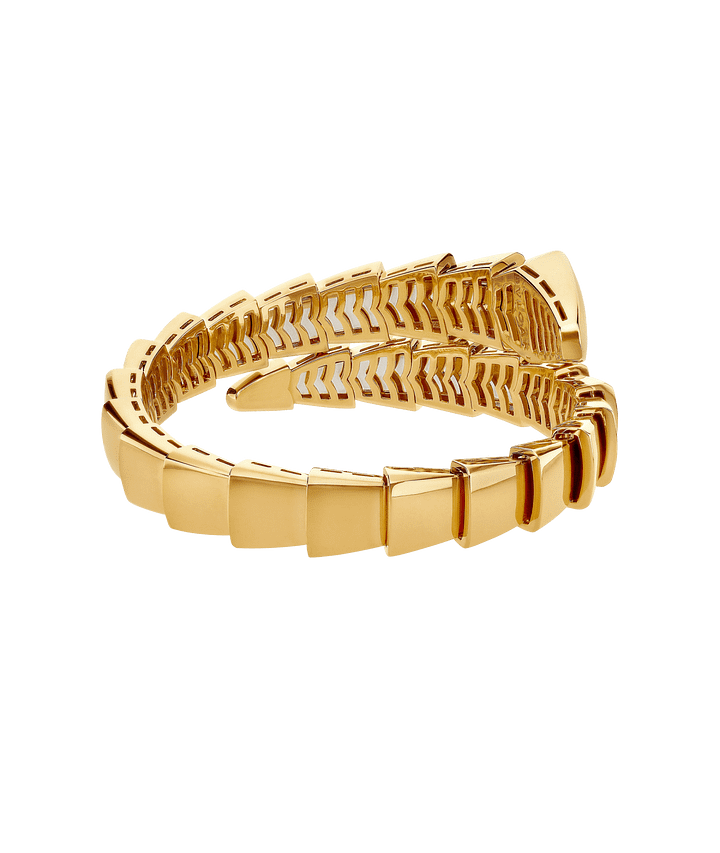 Bob snake fad yellow gold single-spiral bracelet