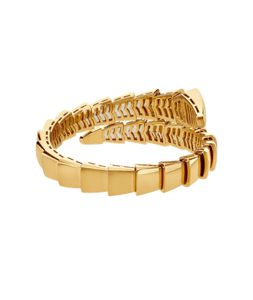 Bob snake fad yellow gold single-spiral bracelet