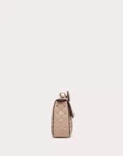 MEDIUM NAPPA ROCKSTUD SPIKE BAG POUDRE