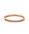 Bob Rollers Cara bracelet in rose gold with studded spiral and pavé diamonds on the edges